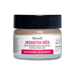 Iossi - Aksamitna róża. Krem regenerująco nawilżający. Acerola, róża, algi - 15 ml