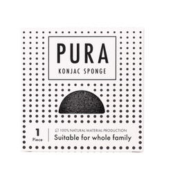 Pura Konjac Sponge gąbka do mycia twarzy Black