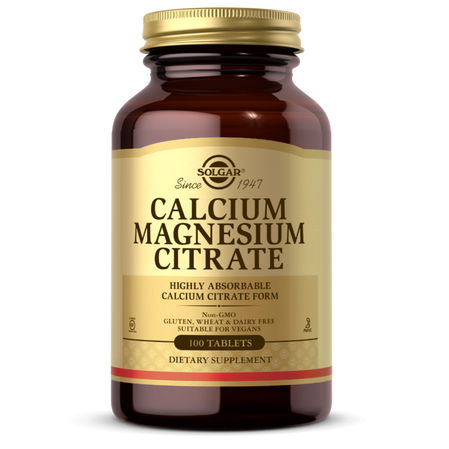 Solgar Calcium Magnesium Citrate Cytrynian Wapnia i Magnezu 100 tabl.