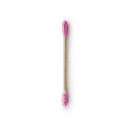 Humble brush, Ekologiczne patyczki do uszu bambus i naturalna bawełna, PURPLE, różowe, 100szt