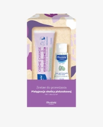 Mustela Zestaw do przewijania - pielęgnacja okolicy pieluszkowej (przewijanie 100ml + woda oczyszczająca 100ml)