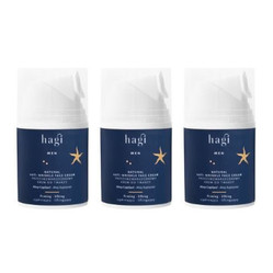 Zestaw: 3x Hagi Men - Naturalny krem do twarzy przeciwzmarszczkowy Ahoj Kapitanie 50ml