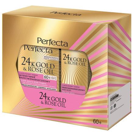 24K Gold & Rose Oil zestaw krem do twarzy 60+ 50ml + krem pod oczy 15ml