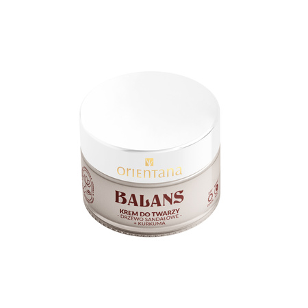 Orientana, krem do twarzy Balans, drzewo sandałowe i kurkuma, 50 g