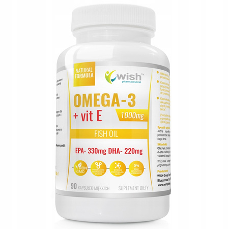 Wish Omega 3 + Vitamina E - 90 kaps.