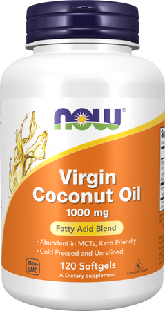 NOW FOODS Virgin Coconut Oil - Olej kokosowy 1000 mg (120 kaps.)
