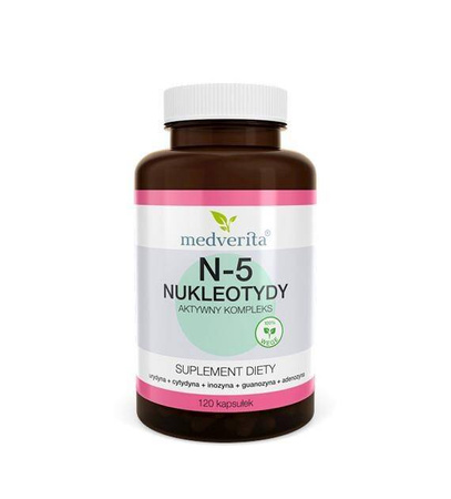 Medverita N-5 Nukleotydy Kompleks 5 nukleotydów z cynkiem i witaminą C 120 kaps.