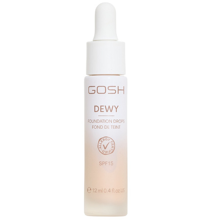 Dewy Foundation Drops rozświetlający podkład w kroplach 002 Porcelain 12ml