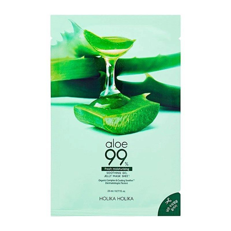 Holika Holika − Nawilżająca maska w płachcie Aloe 99% Soothing Gel Jelly Mask Sheet − 23 ml