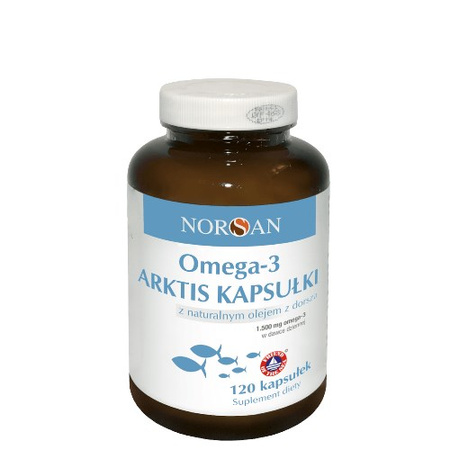Norsan Omega-3 ARKTIS kwasy tłuszczowe omega-3 DHA 120 kaps.