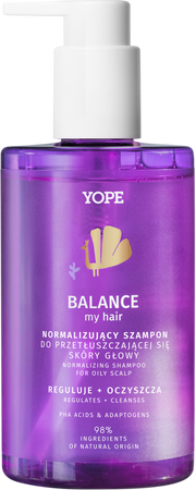 Yope - Balance My hair Szampon do przetłuszczającej się skóry głowy z kwasami 300ml