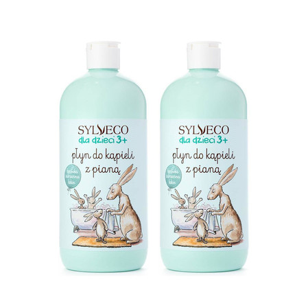 Zestaw: 2x Sylveco dla dzieci 3+ - Płyn do kąpieli z pianą - 500ml