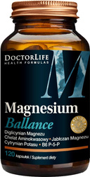 Doctor Life Magnesium Ballance cytrynian i jabłczan magnezu magnez 240mg suplement diety 120 kaps.
