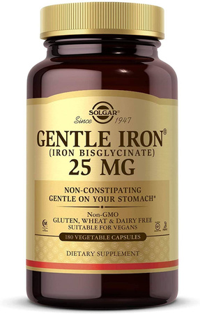 Solgar Gentle Iron 20 mg - 180 kaps.