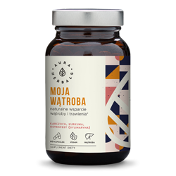 Aura Herbals − Moja wątroba, karczoch + ostropest + kurkuma − 60 kaps.