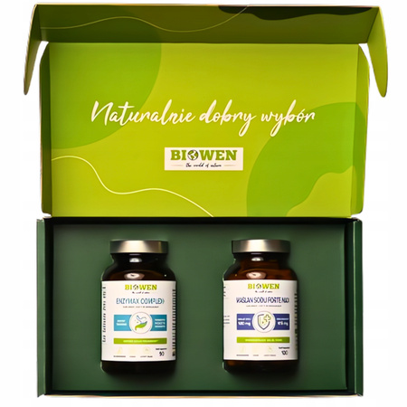 Biowen Zestaw na UKŁAD POKARMOWY Maślan Sodu Forte Max (100 kaps.) +Enzymax Complex+ (90 kaps.)
