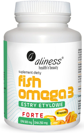 Aliness Fish Omega 3 FORTE Estry 500/250mg x 60 kaps.