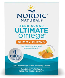 Nordic Naturals Ultimate Omega Gummy Chews 1200 mg 54 żelki smak owoców tropikalnych