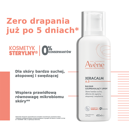 Avène XeraCalm A.D Balsam uzupełniający lipidy 400 ml
