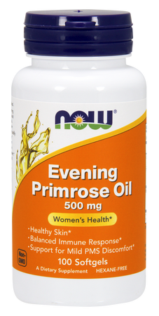 Now Foods − Evening Primrose Oil, olej z wiesiołka dwuletniego z GLA − 100 kaps.