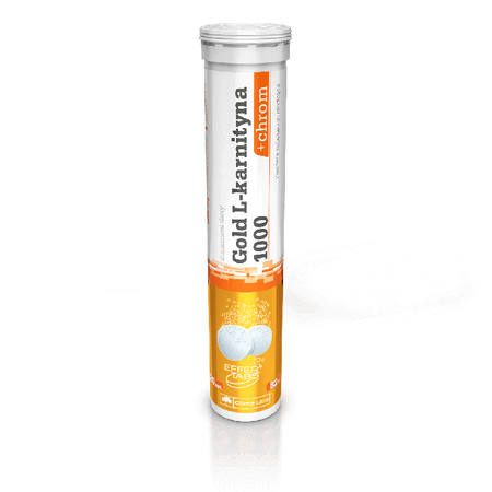 Olimp Labs Gold L-karnityna 1000+chrom 20 tabl. smak cytryna - limonka z miętą
