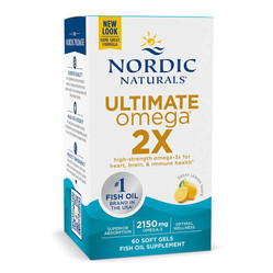 Nordic Naturals Ultimate Omega 2X kwasy Omega 3 2150 mg EPA i DHA 60 kaps. smak cytryna