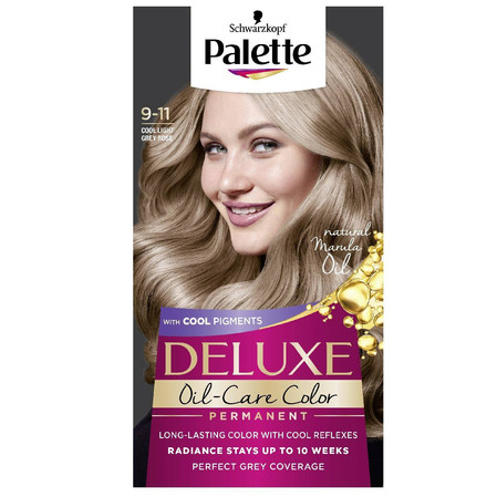 Palette Deluxe Farba do włosów permanentna nr 9-11 Cool Light Grey Rose 1op.