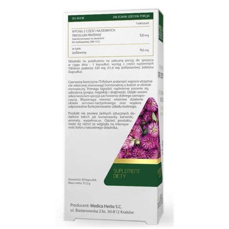 Medica Herbs Czerwona Koniczyna Red Clover 60 kaps.