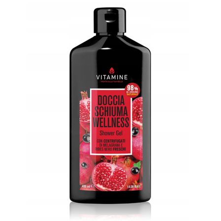 Vitamine wellness żel pod prysznic z odwirowanymi sokami z granatu i czarnej porzeczki 400ml