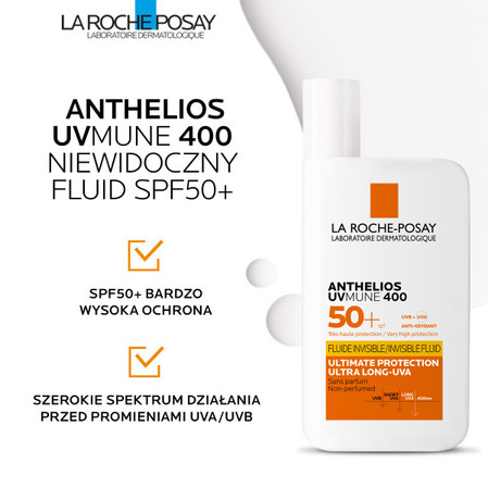 La Roche Posay Anthelios UVmune 400 niewidoczny fluid przeciwsłoneczny SPF50+ 50ml