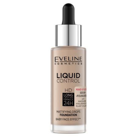 Eveline Liquid Control HD Podkład do twarzy z dropperem nr 025 Light Rose 32ml