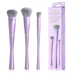 Luxury Purple Face Coverage Trio Makeup Brush zestaw pędzli do makijażu T513 3szt.
