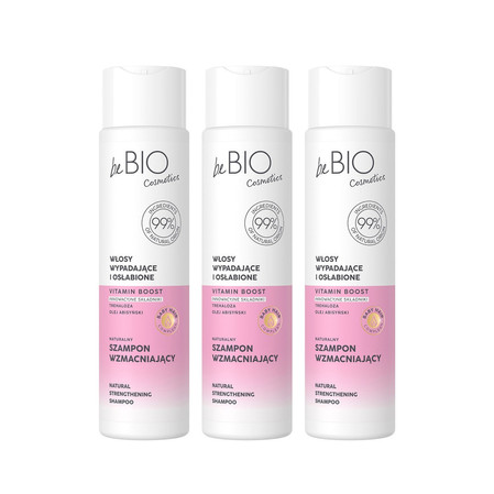Zestaw: 3x beBIO Baby Hair Complex szampon do włosów włosów wypadających i osłabionych 300ml