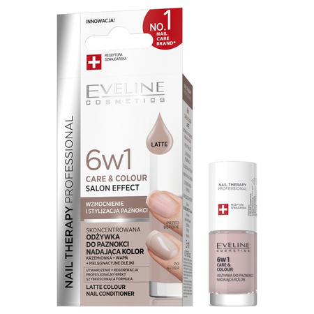 Nail Therapy Professional 6w1 Care & Colour skoncentrowana odżywka do paznokci nadająca kolor Latte 5ml