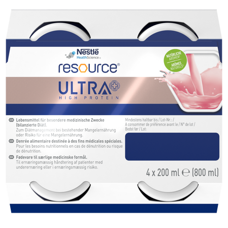 Resource Ultra + Strawberry 4 x 200ml