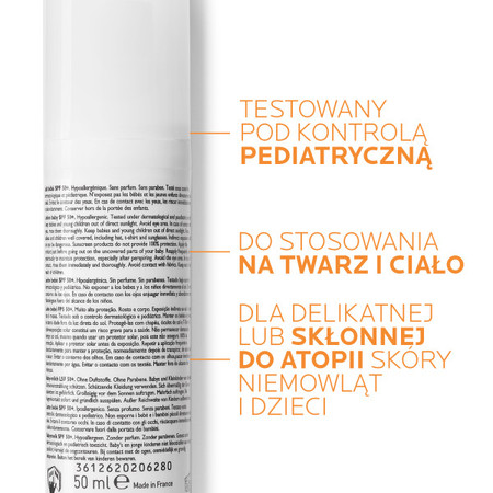 La Roche-Posay − Anthelios, mleczko dla dzieci SPF50+ od 6 miesiąca w sprayu − 50 ml