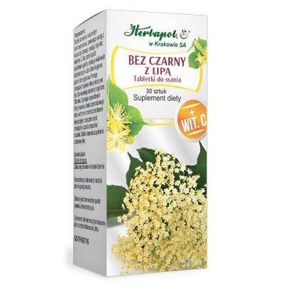 Herbapol Bez Czarny z lipą 30 tab.