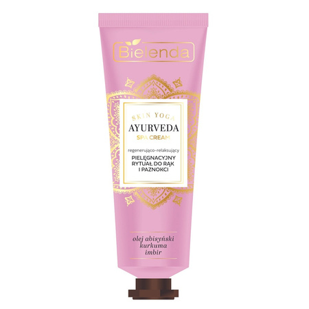 Bielenda Ayurveda Skin Yoga SPA Cream Regenerująco - Relaksujący Rytuał pielęgnacyjny do rąk i paznokci 50ml