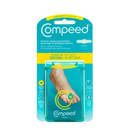 Compeed plastry nawilżające na odciski, średnie 6 sztuk