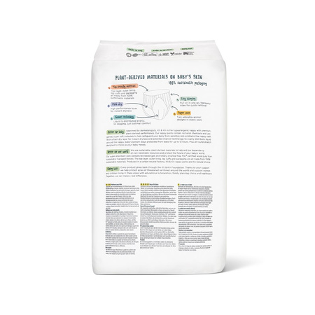 Kit & Kin, Pieluchomajtki Nappy Pants 6 XL (12-17 kg), Jeżyk/Szop, 18 szt.