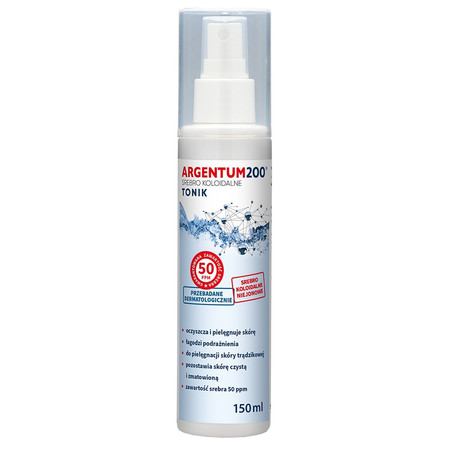 Aura Herbals − Srebro Koloidalne 50ppm Argentum200, tonik w aerozolu − 150 ml