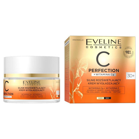 Eveline C Perfection Silnie Rozświetlający Krem wygładzający 30+ na dzień i noc 50ml