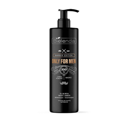 Only For Men Barber Edition odświeżająco-oczyszczający żel do mycia twarzy i zarostu 190g
