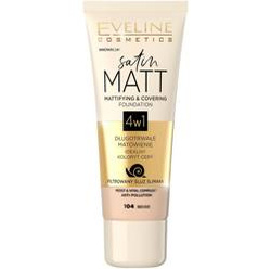 Eveline − Satin Matt Foundation, matujący podkład do twarzy 104 Beige − 30 ml