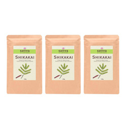 Zestaw: 3x Sattva - Powder zioła w proszku do włosów Shikakai 100g