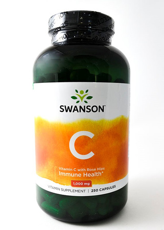 Swanson − Witamina C 1000 + dzika róża − 250 kaps.