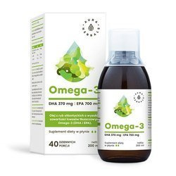Aura Herbals Omega-3 kwasy tłuszczowe DHA 370 mg i EPA 700 mg w płynie 200 ml