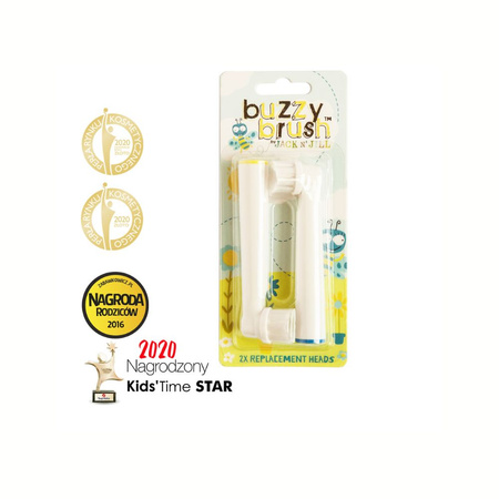 Jack N' Jill, Wymienne końcówki do szczoteczki elektrycznej Buzzy Brush, 2 szt.