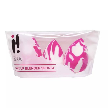 IBRA Blender-gąbka do makijażu biało różowa - 1op.-3szt