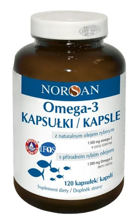 Norsan Omega-3 olej rybny kwasy tłuszczowe 120 kaps.
